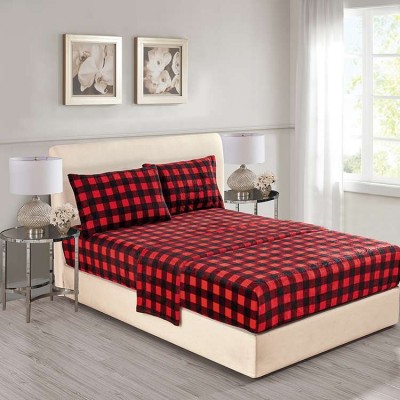 2019 big size 100% polyester american size flannel fleece bed sheet set